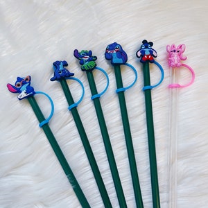 Stitch Straw Toppers, Straw Accessories, Straw Charms | Works With Stanley Cups | Stitch Mickey Mouse, Experiment 626, Lilo and Stitch