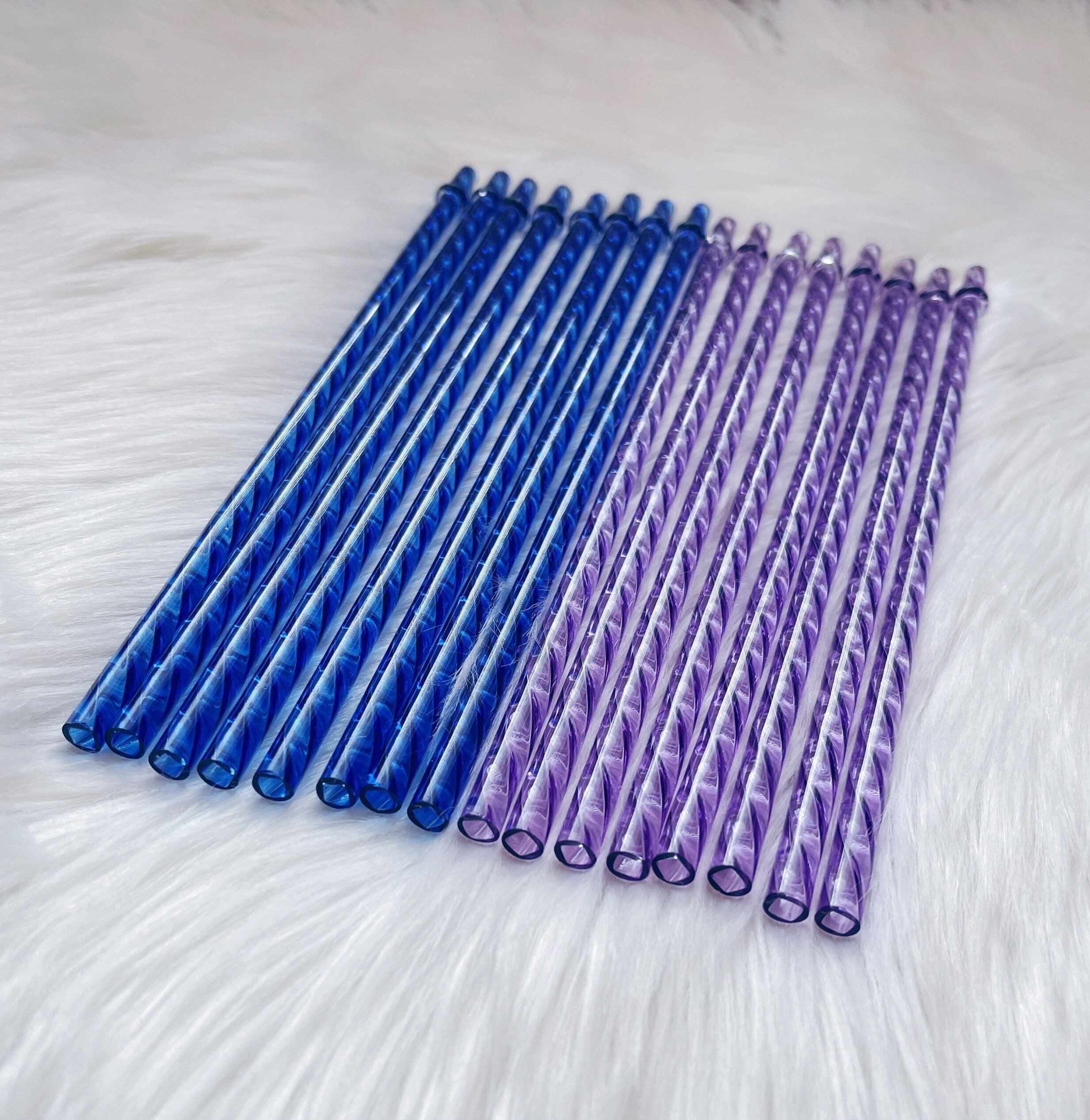 SET of 5 SWIRL STRAW for Starbucks Tumbler, Reusable Crystal Replacement  11/10.25/9.25 In, Plastic Crystal Straw,reusable Straw, Diy, Crafts 