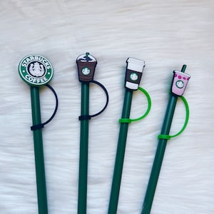 Starbucks Straw Toppers, Starbucks Coffee, Frappuccino, Strawberry Açaí | Works With Stanley Cups | Straw Covers, Straw Charms