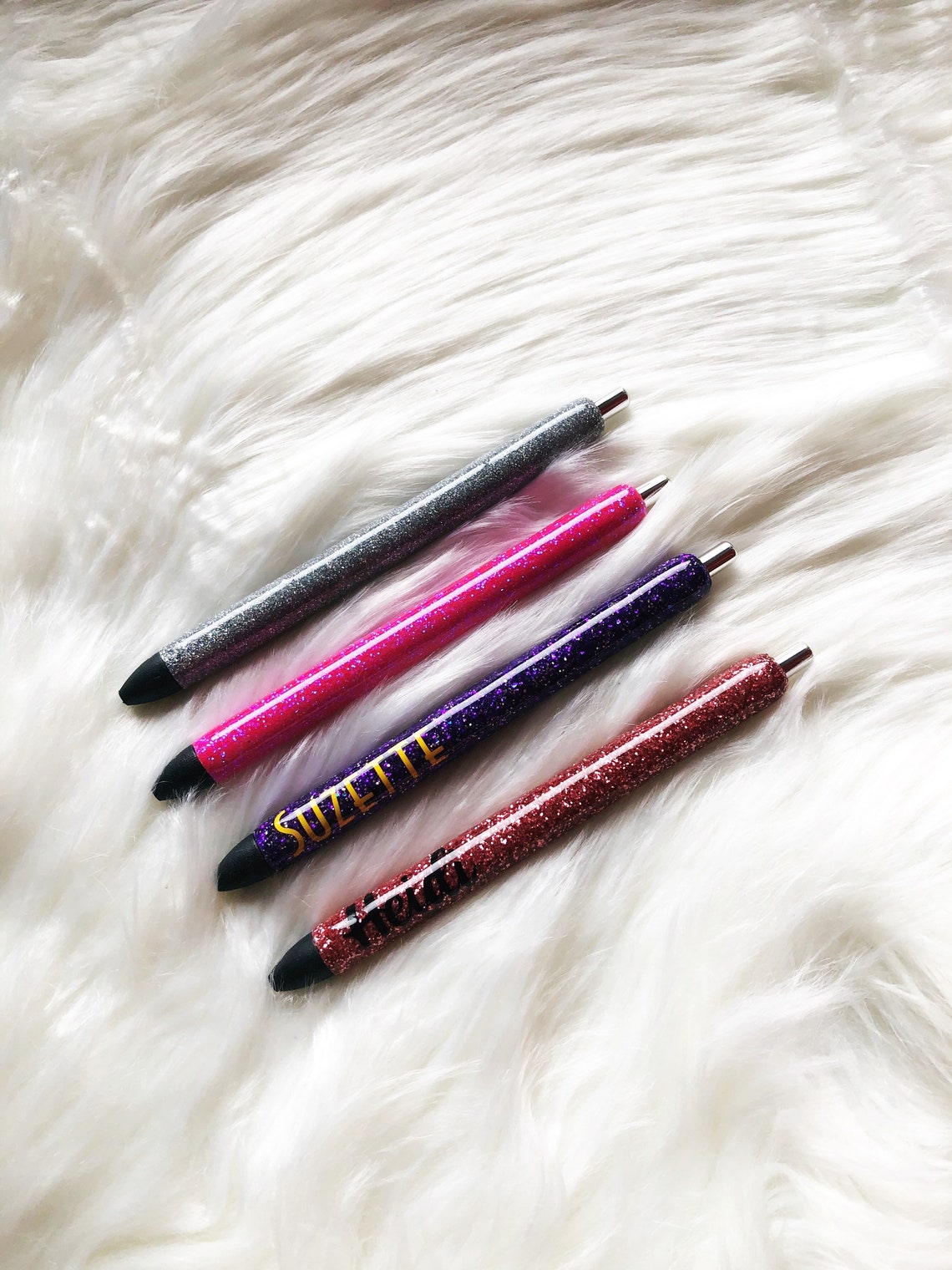 Glittered Gel Pen Refillable Gel Ink Pen Customized Etsy