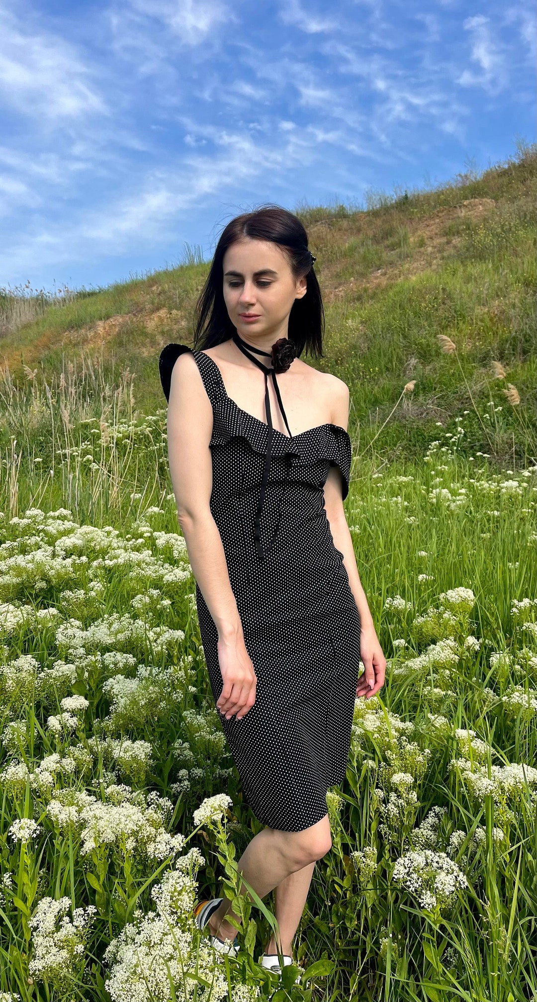 PARISIAN POLKA CHARM MINI DRESS main image 0