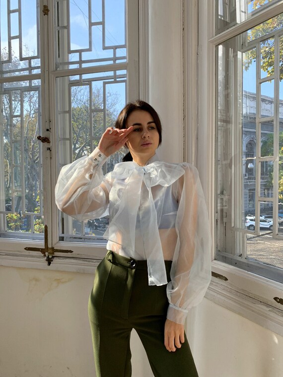 elegant organza blouses