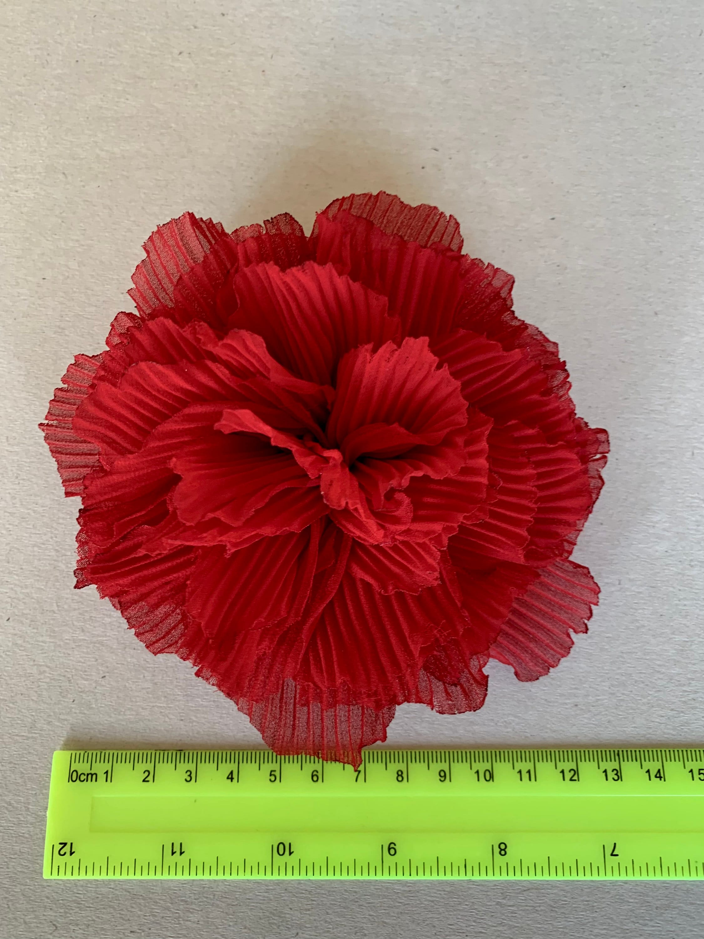 Spilla Fiore Rosa In Tessuto - Camelia Grande Per Abiti E Accessori 20x17cm O 1343569