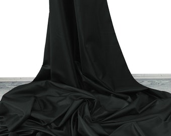 Black Antistatic Lining Fabric Plain Silky 54gsm Vegas Brand Quality 60" Per Metre