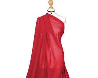 Premium Crepe Chiffon plain Dyed Oeko-Tex fabric 44//45/" decoration,craft /& dress