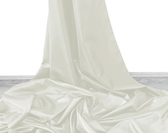 Ivory Antistatic Lining Fabric Plain Silky 54gsm Vegas Brand Quality 60" Per Metre