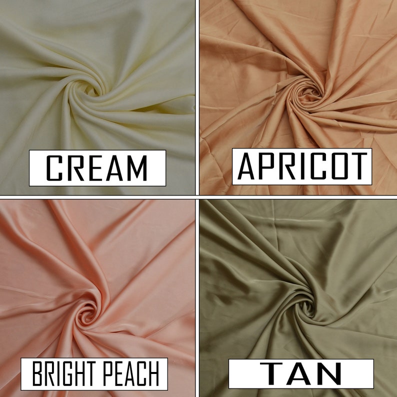 Premium Dull Silky Satin Slight Stretch Fabric 150cm Wide 4 Etsy