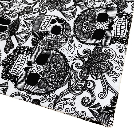 skull jersey fabric