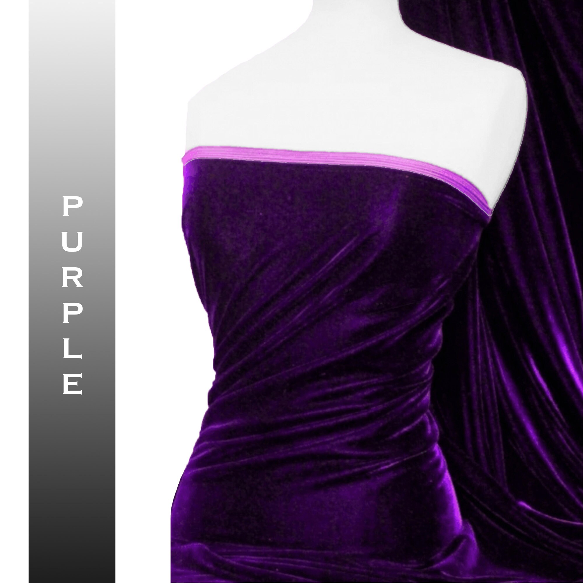Luxury Plain Micro Velvet Material Non-Stretch 3 Crown Dress Craft Fabric  44