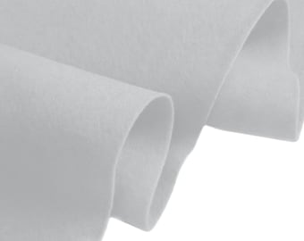 White Felt Fabric 60" (150cms) Extra Wide 1mm thick for School Projects. Sewing, Decoration, Craft Supplies and Table Covers