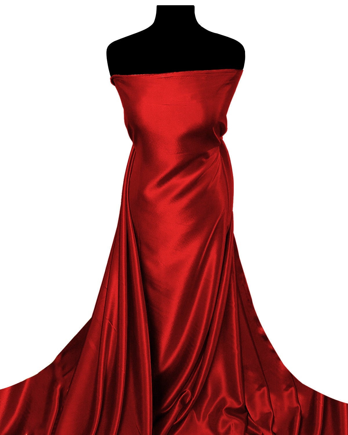strapless open back dress Red shiny pointed ballet flats with three straps