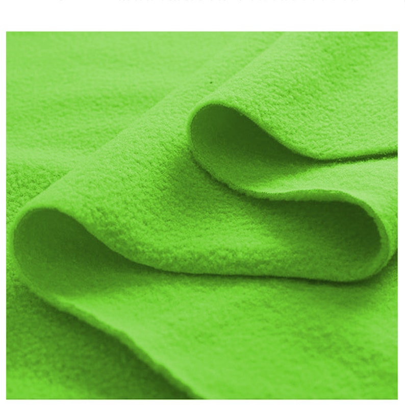 Lime Green Fleece Fabric Warm Soft Pile Polar Anti Pill Fleece Etsy
