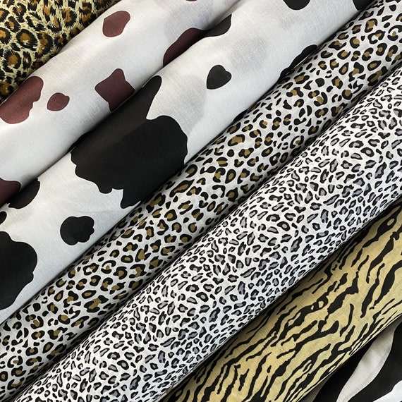 Animal Skin Polycotton Printed Fabric 45 Wide Animal - Etsy Animal Skin Polycotton Printed Fabric 45 Wide Animal - Etsy