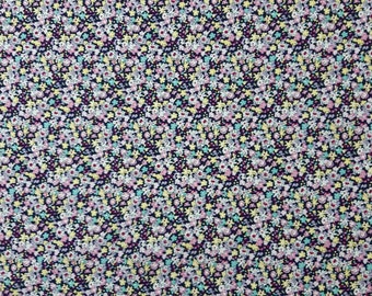 100% 45"Craft Cotton Poplin Multicolour Ditsy Floral Prt Oeko-Tex Face Mask D#86
