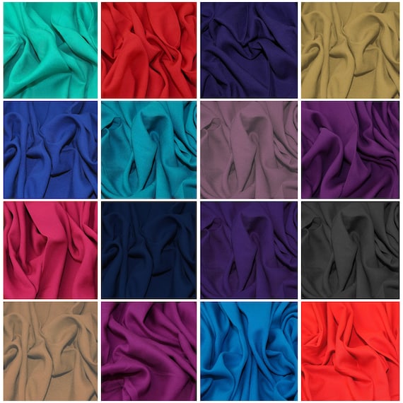 Grape Rayon Twill Marina Plain Fabric Non Stretch Dressmaking Crafting 60  Wide per Metre 
