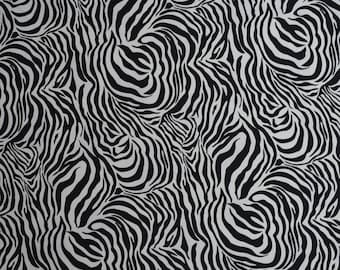 100% 45" Craft Cotton Poplin Safari Zebra Skin Printed Fabric Face Mask Use D#45