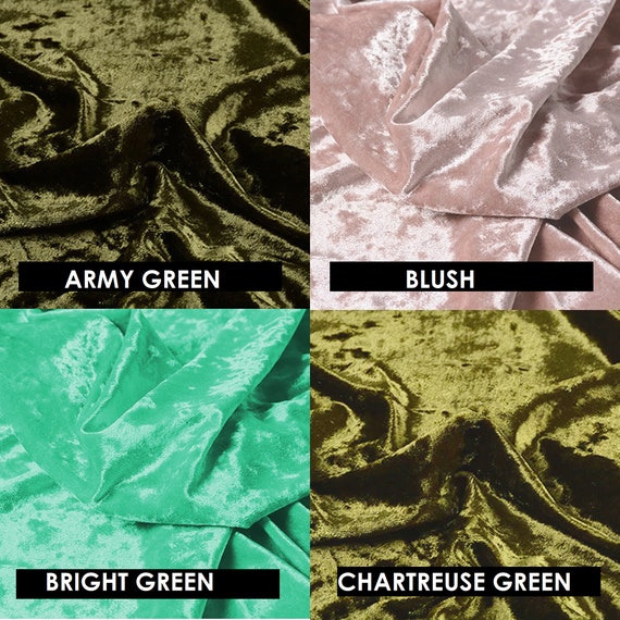 Stretch Crushed Velvet (Army Green)