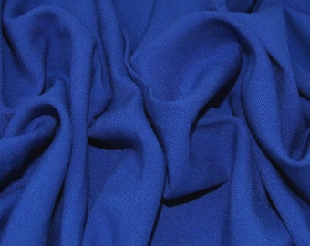 Royal Blue Rayon Twill Marina Plain Fabric Non Stretch Dressmaking Crafting 60" Wide Per Metre