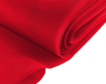 Red Dress Net Fabric 60" Stiff Tulle Mesh Bridal Dress Gown