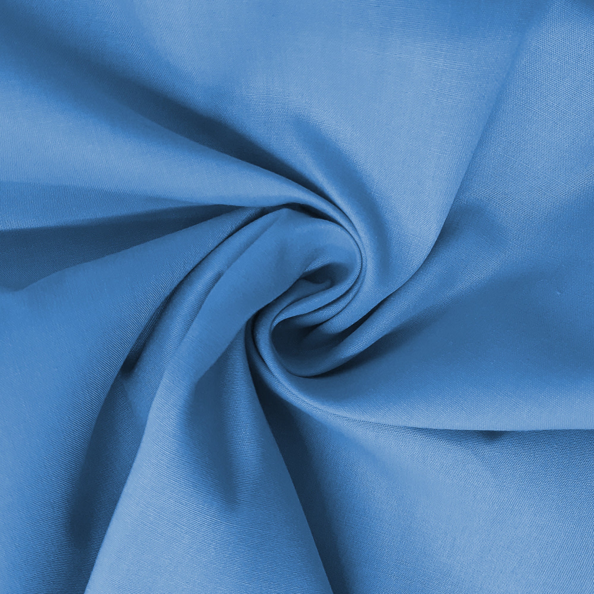 Uniform Blue Cotton Fabric 100% Cotton Poplin Plain Fabric