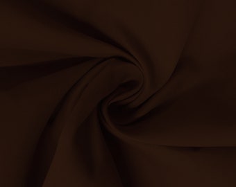 Coffee Brown PolyCotton Fabric 65/35 Blended Dyed Premium Fabric 45" (112cm) Wide for Craft, Dressmaking, Face Masks & NHS Uniforms