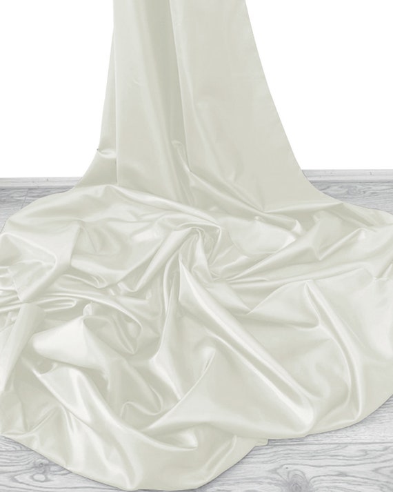 Ivory Antistatic Lining Fabric Plain Silky 54gsm Vegas Brand Quality 60" Per Metre