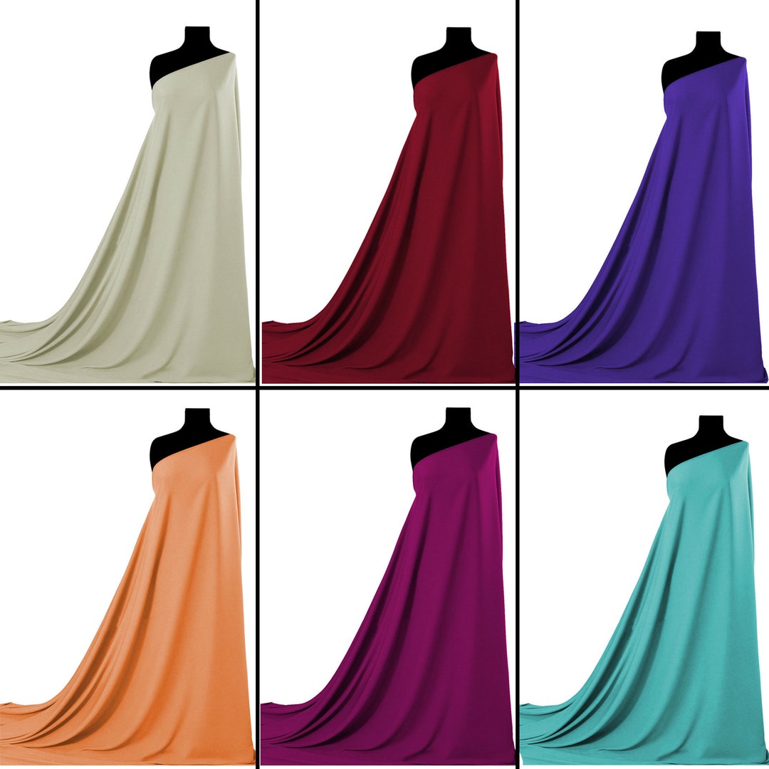 Koshibo Crepe Fabric 60 150cms Plain Dyed 100% Polyester Dress/craft ...