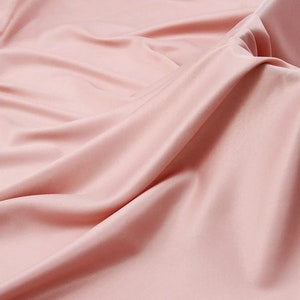Rosa Rosa Silky Satin Fabric Plain 60Premium Dull Dress Bridal Fashion Per Metre imagen 5
