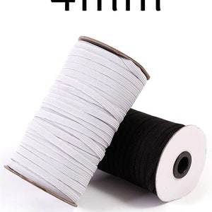 4mm Flat Elastic Cord Sewing Band for Face Masks Sewing Crafts Tailoring Clothes Dhf Branded Oeko-Tex All Lengths Available