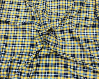 Cornish Tartan Fashion Fabric 58" (145 CMS) Wide Scottish Plaid/Check Polyviscose Woven Fabric ideal for Fashion and Upholstery