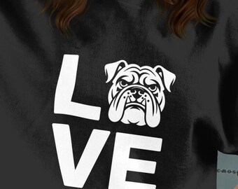 Love Bulldog PNG, Bulldog Clipart, Dog Png, Love Png, Bulldog Love, Sublimation Png, Digital Download