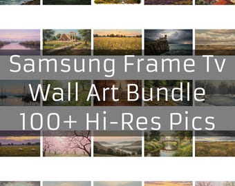 100+ Samsung Frame TV Art Bundle, Antique Art, Vintage Spring, Wildflowers, Farmhouse Painting, Cottagecore Country Landscape, Wall Art