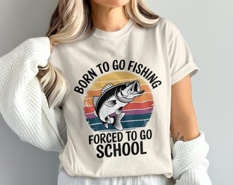 Born To Go Fishing PNG, Fishing Clipart, Fish Png, Retro Fishing, Sublimation Png, Digital Download