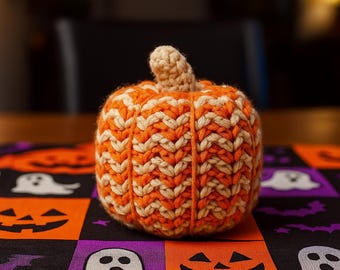 Crochet Halloween Pumpkin PDF Pattern, Pumpkin Tutorial, Halloween Decoration Crochet Pattern Digital Download, Crochet Pumpkin Pattern