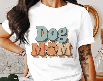 Dog Mom PNG, Dog Mom Clipart, Paw Print Png, Retro Dog Mom, Sublimation Png, Digital Download, Digital