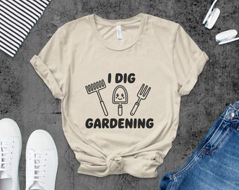 I Dig Gardening PNG, Gardening Clipart, Garden Tools Png, Cute Gardening Png, Digital Download