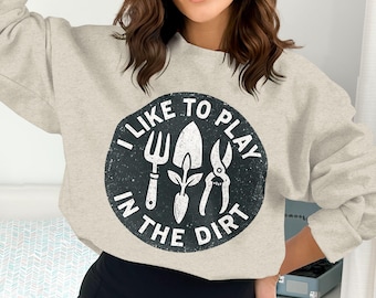 I Like to Play in the Dirt PNG, Gardening Clipart, Garden Tools Png, Digital Download, Gardener Gift, Funny Gardening Quote