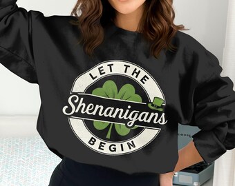 Let The Shenanigans Begin PNG, St Patricks Day Png, Irish Png, Clover Png, Hat Png, Sublimation Png, Digital Download