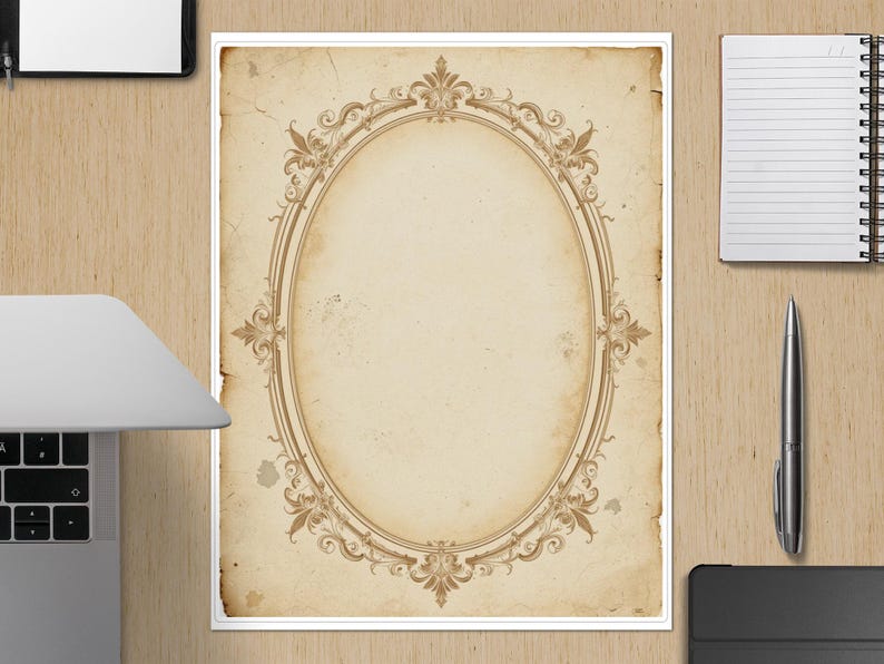 Frame Paper Style 12 Vintage Paper Frames, Digital Download, High Quality for ...