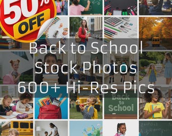 600+ Back To School Stock Photos Bundle, Teacher, Student, School Stock Images, Commercial Rights, Digital Download