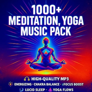 1000+ Meditation, Yoga Music Pack, Royalty Free MP3, Healing, Relaxation, Affirmation, Sleep Music, Yoga Background Audio Digital Download