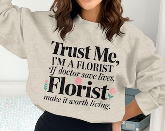 Confía en mí, soy florista (PNG), clipart divertido de florista, diseño de florista, idea de regalo de florista, sublimación (PNG), descarga digital
