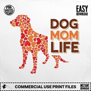 Dog Mom Life PNG, Heart Dog Png, Dog Clipart, Digital Download, Dog Breed Png, Sublimation Png, Mom Life Png