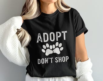 Adopt Dont Shop PNG, Dog Paw Print Png, Animal Rescue Png, Dog Lover Png, Sublimation Png, Digital Download, Digital, PNG