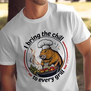 Grill Master Chef Groundhog Funny BBQ BBQ Shirt, Summer Cookout Tee, Backyard Barbecue Shirt, Perfect Grill Gift for Men, Women