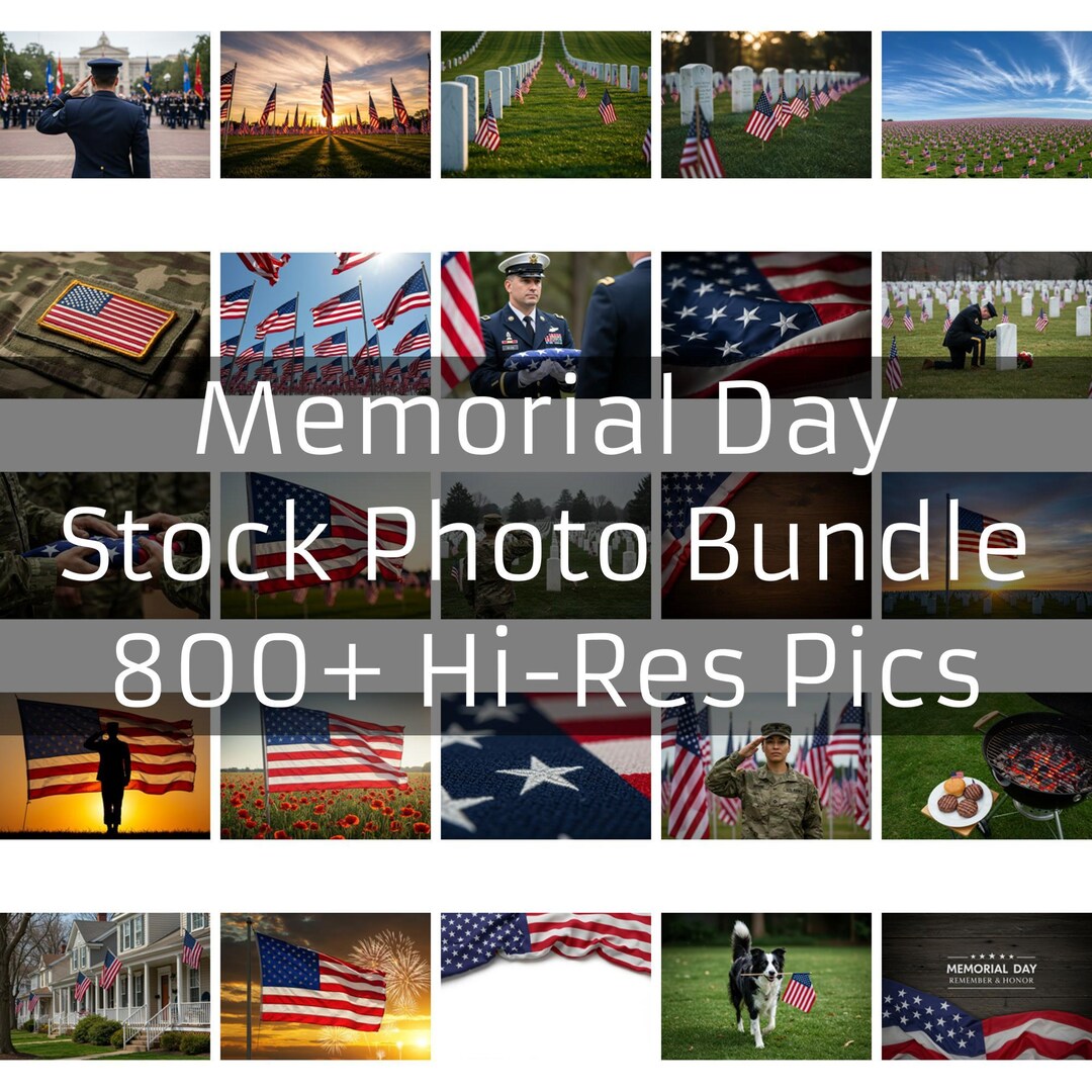 800+ Memorial Day Stock Photo Bundle, Hi-res Patriotic Imagery ...