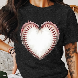 Baseball Heart PNG, Baseball Clipart, Sports Png, Heart Png, Watercolor Baseball, Sublimation Png, Digital Download
