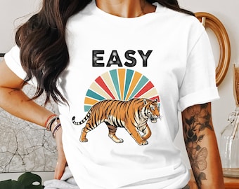 Einfacher Tiger PNG, Retro Tiger Clipart, digitaler Download, niedlicher Tiger Png, Sublimations-Png, T-Shirt-Design, Einfacher Png, lustiger Tiger Png