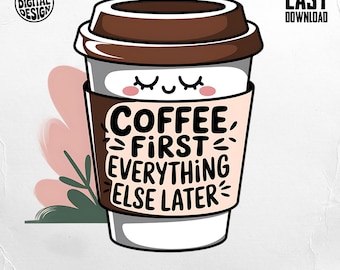 Caffè Primo PNG, Clipart di caffè, Caffè carino PNG, Download digitale di caffè, PNG digitale, PNG di sublimazione, Clipart carino