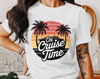 On Cruise Time PNG, Cruise Png, Palm Tree Png, Ship Png, Beach Png, Summer Png, Digital Download, Digital, PNG